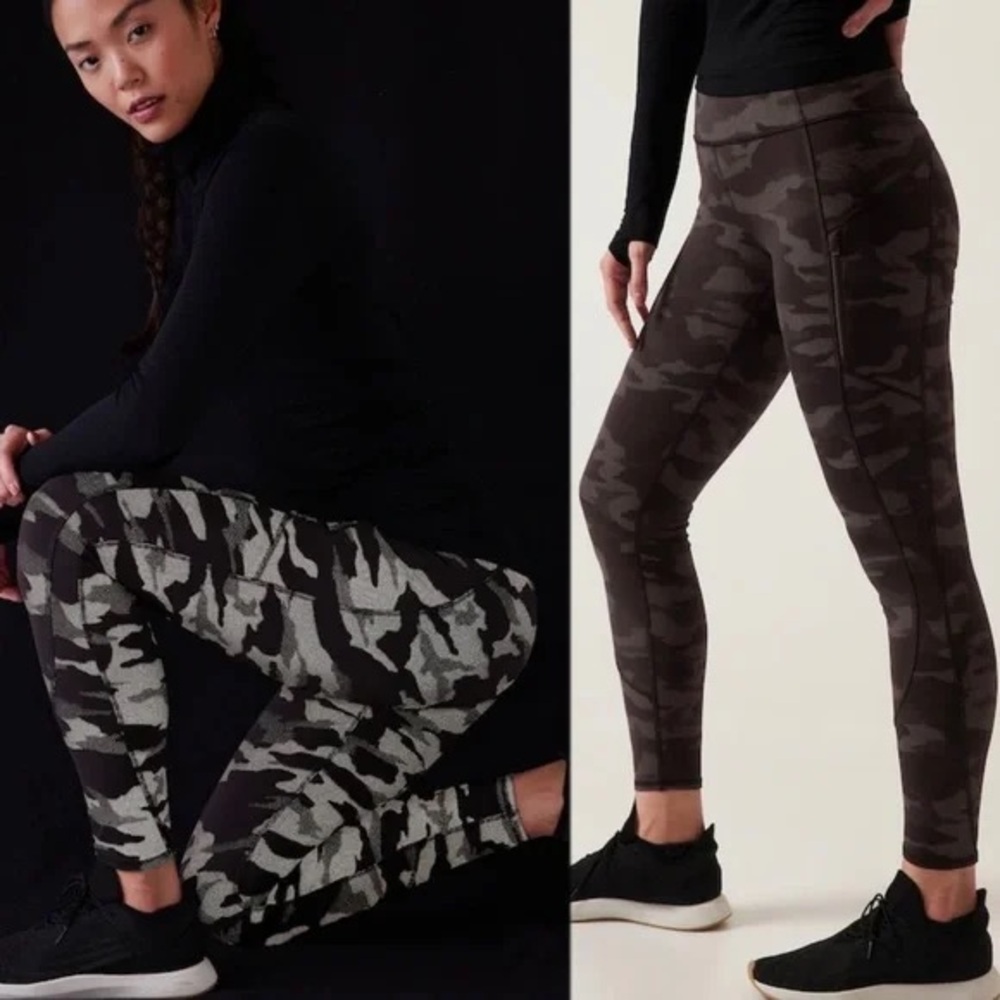 Athleta Rainier High Rise Reflective Camo Print Legging